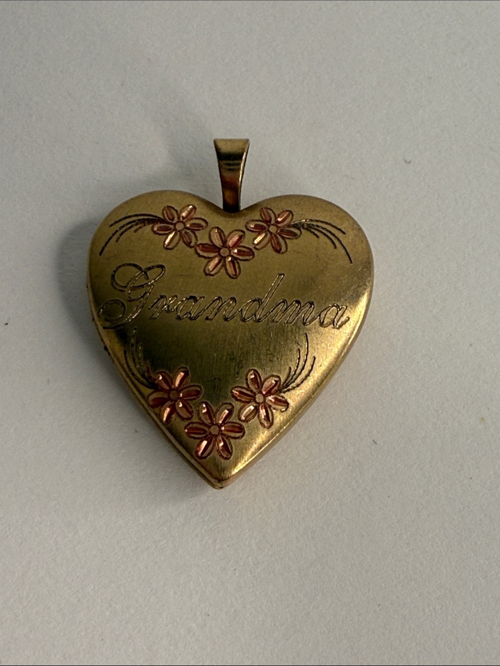 Vintage Princess Pride Creations 14kt gf Grandma Heart-shaped Locket